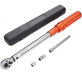 Torque Wrench, 3/8-inch Drive Click Torque Wrench 10-80ft.lb/14-110n.m, Dual-Direction Adjustable Torque Wrench Set, Mechanical Dual Range Scales Torque Wrench Kit with Adapters Extension Rod