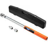 Digital Torque Wrench, 1.3 cm Drive Electronic Torque Wrench, Torque Wrench Kit 25-250ft.lb/34-340n.m Torque Range Accurate to ±2%, 3-Mode Adjustable Torque Wrench Set with LED Buzzer Calibration