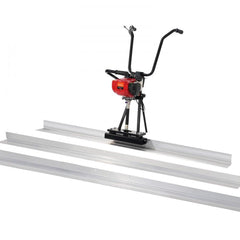 Gas Concrete Power Screed, 6ft/8ft/11ft Aluminum Board Straight Edge Bar Set, 4 Stroke Cement Finishing Vibrating Motor with Height Adjustable Handles, High Efficient Concrete Tools 6500RPM