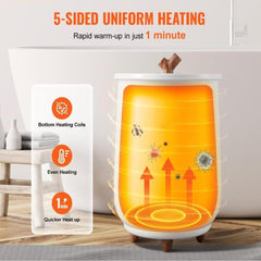 Towel Warmer Bucket 20L Large Towel Warmers for Bathroom with LED Light