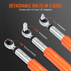 Digital Torque Wrench, 9.5 mm Drive Electronic Torque Wrench, Torque Wrench Kit 3.7-37ft.lb/5-50n.m Torque Range Accurate to ±2%, 3-Mode Adjustable Torque Wrench Set with LED Buzzer Calibration Calibration