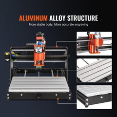 CNC Router Machine, 300x200x72mm Working Area, 120W Engraving Machine, 3 Axis GRBL Control Wood Engraving Carving Milling Machine Kit 1200RPM with Offline Controller for Wood, Acrylic, MDF, PVC, Plastic Foam