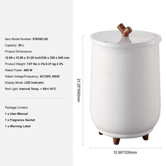 Towel Warmer Bucket 20L Large Towel Warmers for Bathroom with LED Light