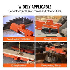 Router Table Setup Bars 14PCS Precision Aluminum Setup Blocks Height Gauge