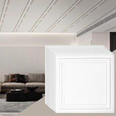 Ceiling Tiles 96-Pack 20 x 20 in Polystyrene Easy Installation Glue-up