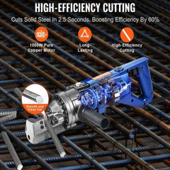 1000W Electric Hydraulic Rebar Cutter up to 5/8 Inch (4-16mm) #5 Rebar