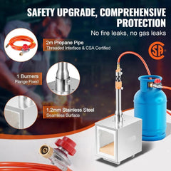Portable Propane Forge 1 Burner Farrier Forge 2600℉ Knife Metal Square