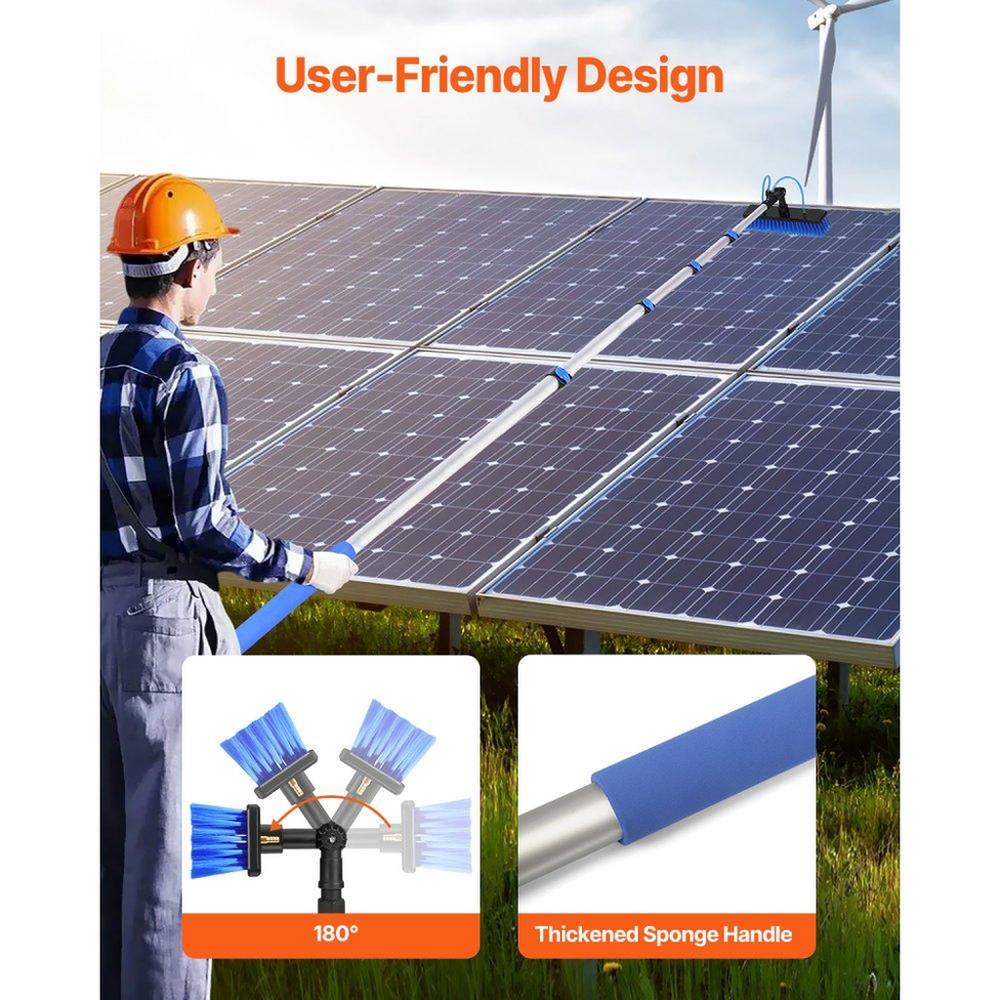 Water Fed Pole Kit 7.3m Solar Panel Cleaning Pole with Extendable Handle