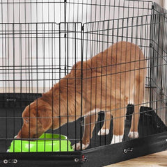 Dog Playpen 8 Panels Foldable Metal Dog Exercise Pen with Bottom Pad 30"H