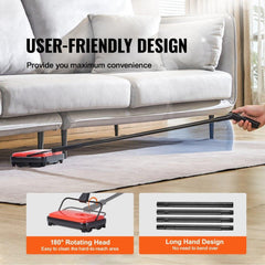 Carpet Floor Sweeper Manual 170mm Width Sweeping Paths Red