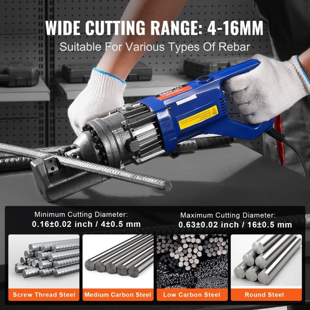 1000W Electric Hydraulic Rebar Cutter up to 5/8 Inch (4-16mm) #5 Rebar
