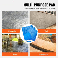 Concrete Stamps Mat 36 in & 18 in 4 pcs Texturing Skin Polyurethane Molds