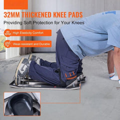 Concrete Knee Boards Slider Knee Boards 28” x 8” Kneeler Board Stainless Steel Kneedboards  Concrete Sliders Pair Moving Sliders w/ Concrete Knee Pads & Board Straps for Concrete Finishing