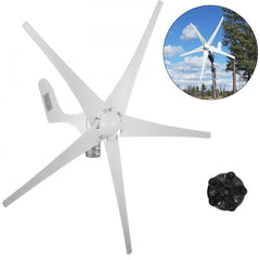 Wind Turbine 500W Wind Turbine Generator DC 12V Wind Turbine 5 Blade Low Wind Speed Starting Garden Street Lights Wind Turbines With Charge Controller
