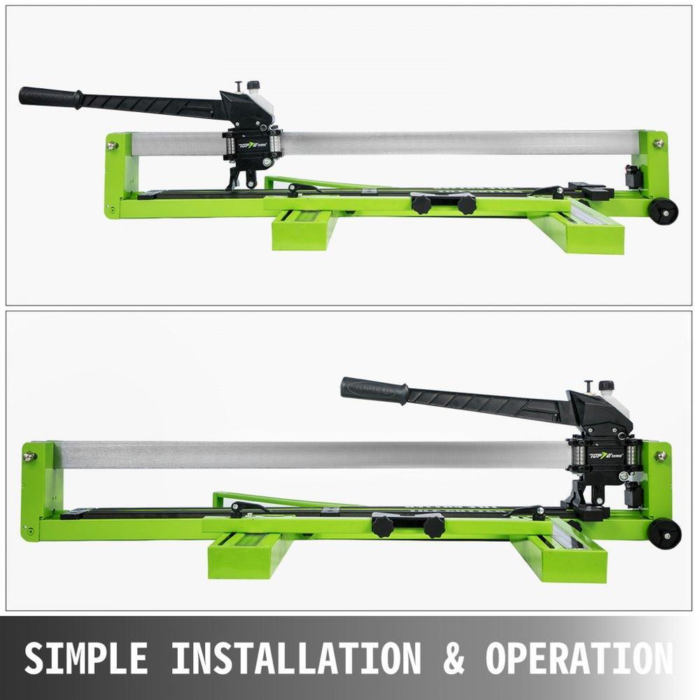 39-Inch Tile Cutter Manual Tile Score Cutter, with Tungsten Carbide Scoring Wheel Professional Vinyl Plank Cutter, Adjustable Laser Guide for  Precision Cutting Porcelain Ceramic Floor Tiles