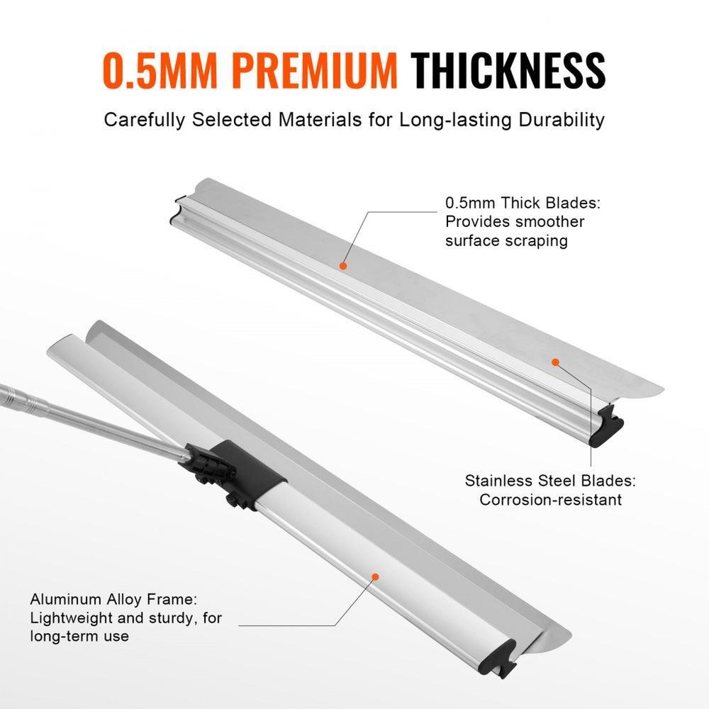 Drywall Skimming Blade,48 inch Smoothing Knife,  Stainless Steel Blade & Aluminum Alloy Body Professional Skim Coat Tools For Drywall, Wipe/Drywall Knife, for Gyprock/WallBoard/Plasterboard