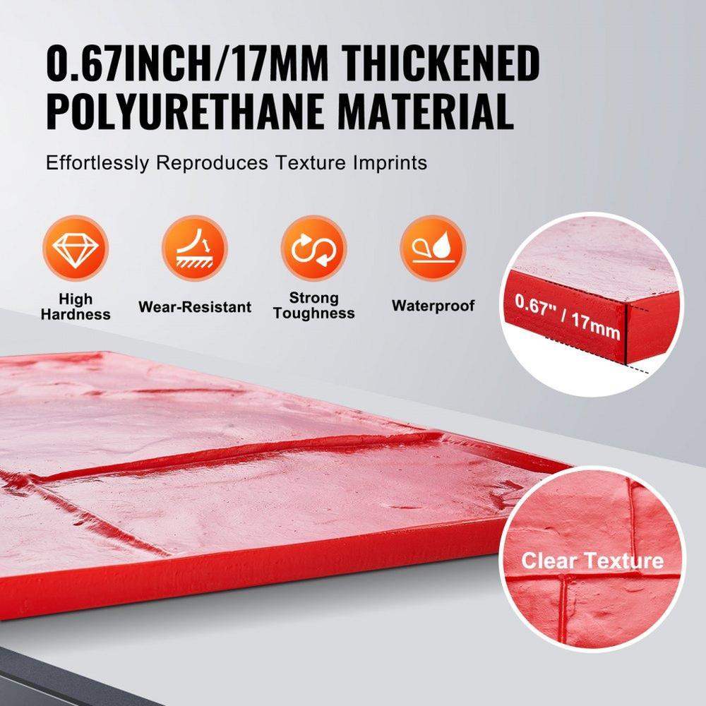 Concrete Stamps Mat 61 x 61 cm Texturing Skin Polyurethane Stamp Molds