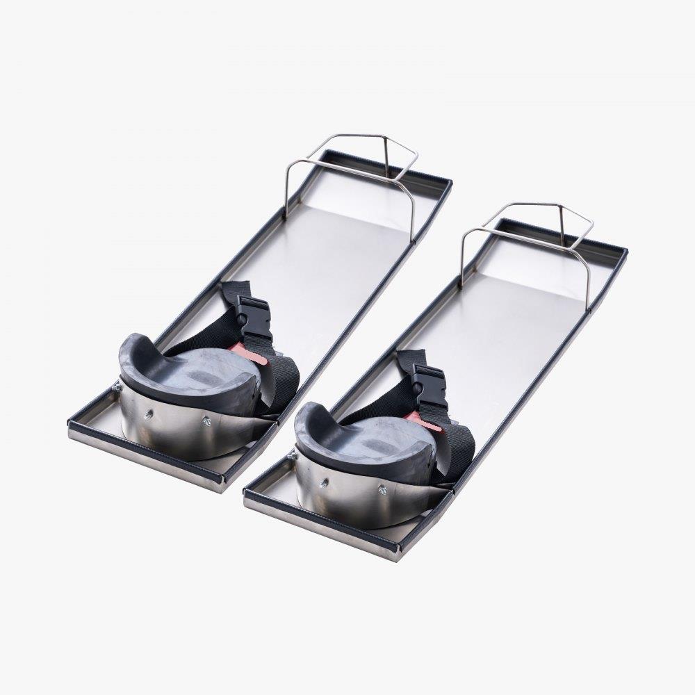 Concrete Knee Boards Slider Knee Boards 28” x 8” Kneeler Board Stainless Steel Kneedboards  Concrete Sliders Pair Moving Sliders w/ Concrete Knee Pads & Board Straps for Concrete Finishing