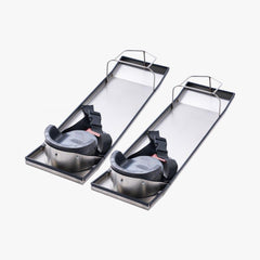 Concrete Knee Boards Slider Knee Boards 28” x 8” Kneeler Board Stainless Steel Kneedboards  Concrete Sliders Pair Moving Sliders w/ Concrete Knee Pads & Board Straps for Concrete Finishing