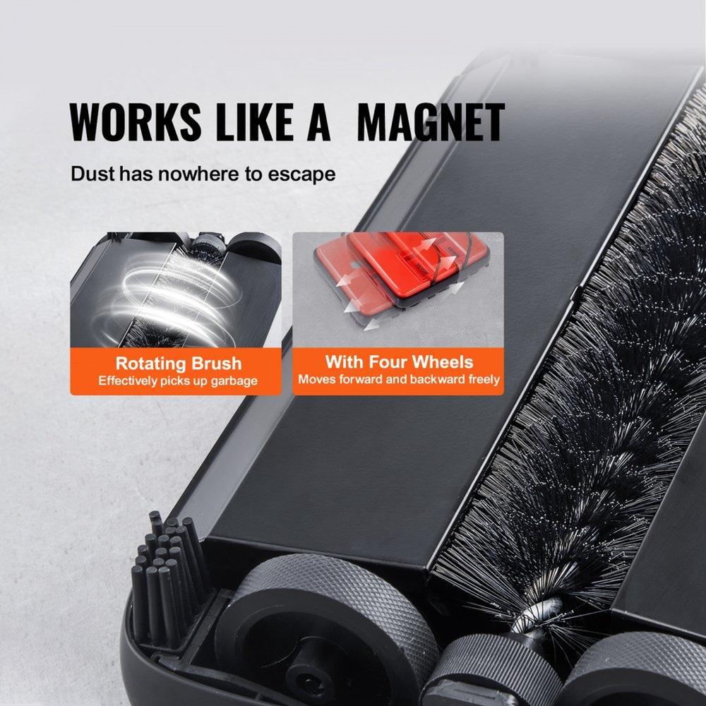 Carpet Floor Sweeper Manual 170mm Width Sweeping Paths Red