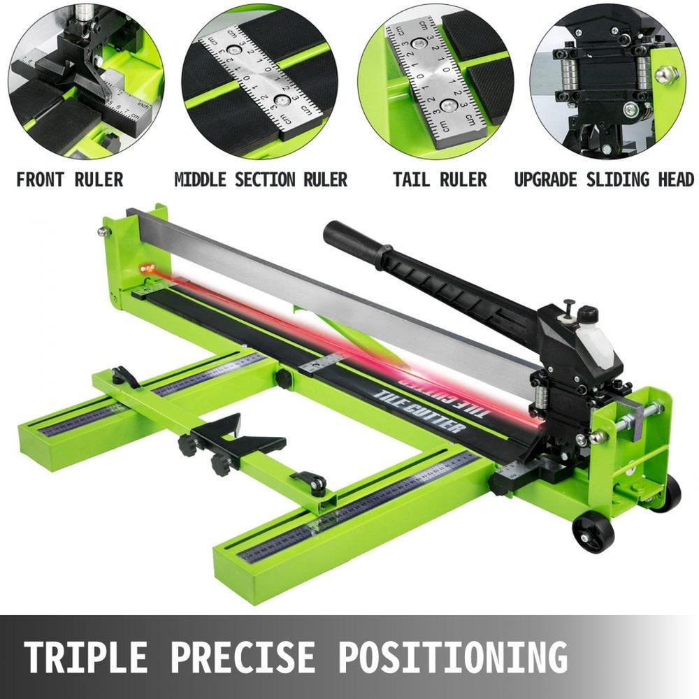 39-Inch Tile Cutter Manual Tile Score Cutter, with Tungsten Carbide Scoring Wheel Professional Vinyl Plank Cutter, Adjustable Laser Guide for  Precision Cutting Porcelain Ceramic Floor Tiles