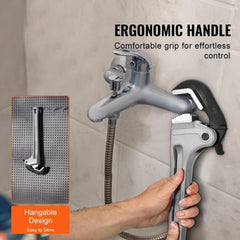 Aluminum Straight Pipe Wrench 18 in Automatic Jaw Adjustment 60CRV Jaw