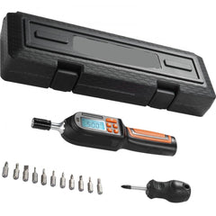 Digital Torque Screwdriver, 0.64 cm Drive Screwdriver Torque Wrench, Electrician Torque Screwdriver with LCD, 0.30-7.98 N·m Torque Range, 0.01 N·m Increment Torque Screwdriver with Bits & Case