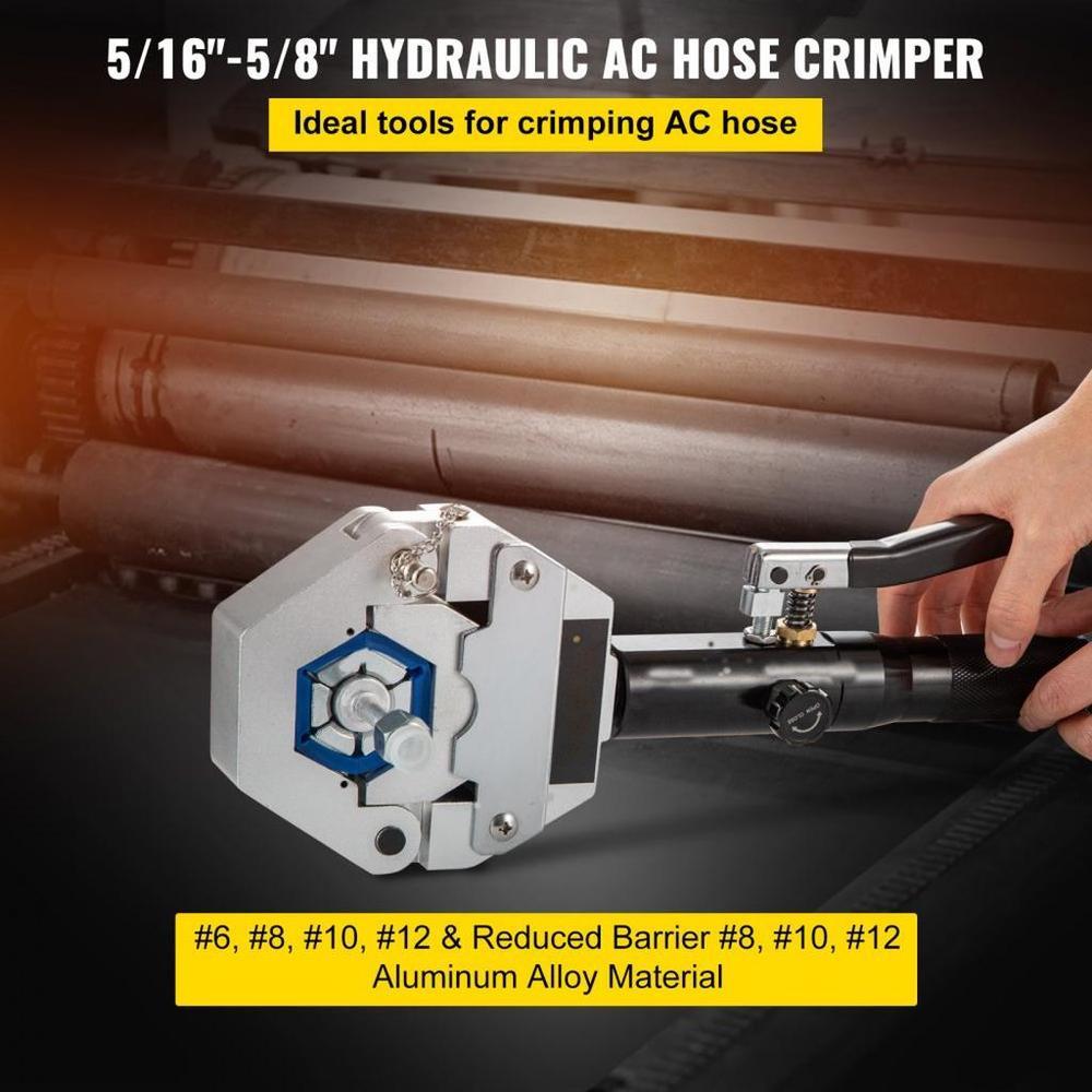 71500 Automotive A/C Hand held Hydraulic Hose Crimper Crimping Tool Kits for Repair Air Conditioner/Car Pipes