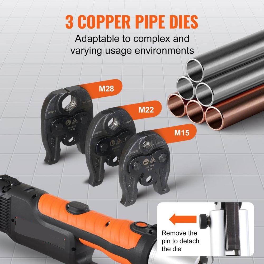 Pro Press Tool Pipe Crimping Kit Press Tool Battery Kit M15 M22 M28 Jaw