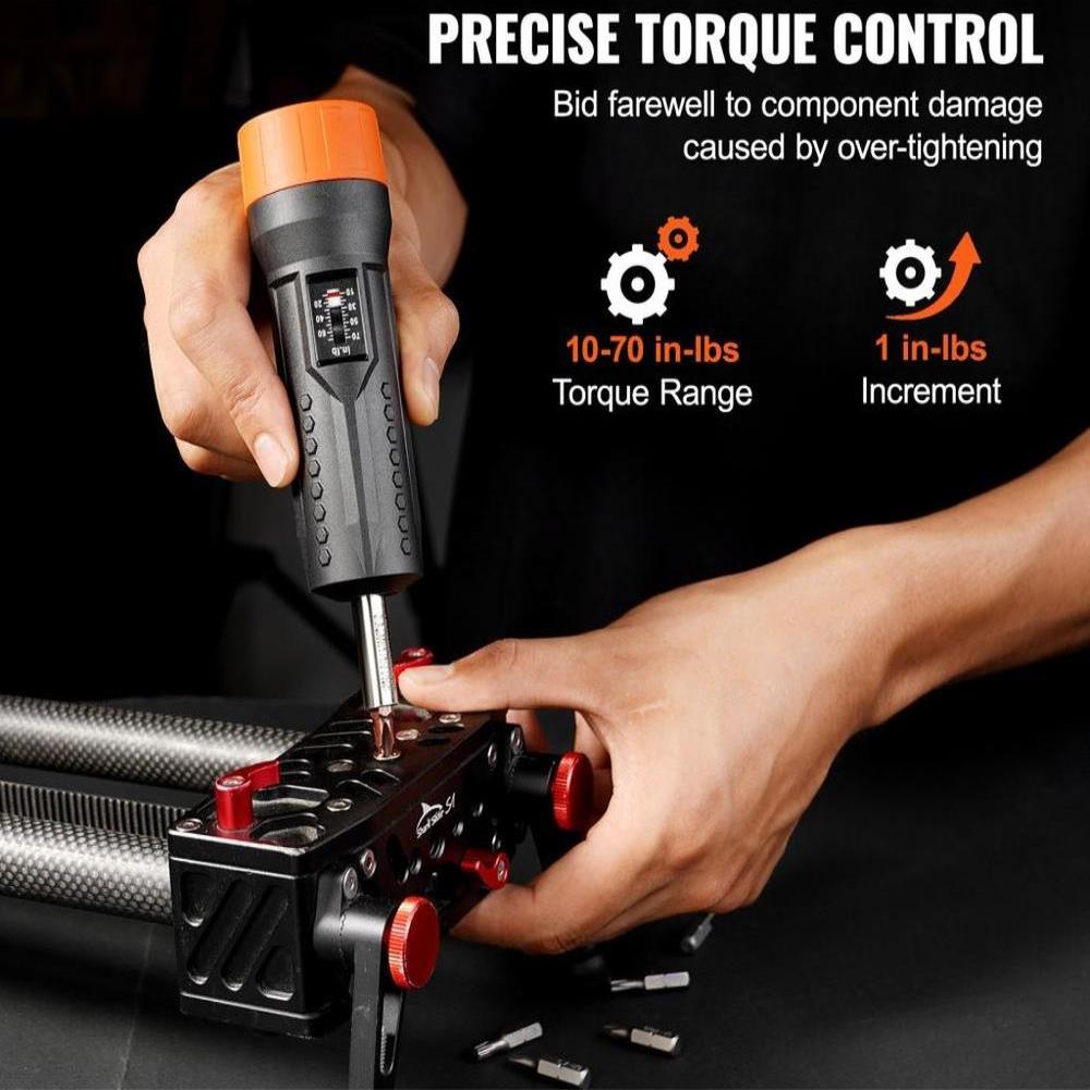 Torque Screwdriver 1/4" Range 10-70 in/lb w/ 1 in-lb Increment View Window