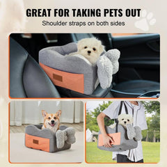 Center Console Dog Car Seat Dog Booster Car Seat for Small Dog 8 lbs