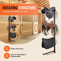 Wall Mount Saddle Rack Four Tiers Western &  English Horse Saddle Holder