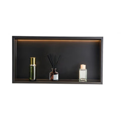 Shower Niche 33.0x63.5x10.2 cm Recessed Shelf W/ LED Strip Stainless Steel