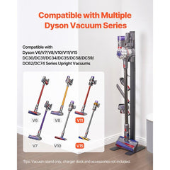 Vacuum Stand for Dyson Multi-Models Storage Bracket Holder with 6 Hooks
