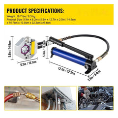 Separable Hydraulic Hose Crimper 7 Dies With Aluminum Pump  A/C Air Condtioning Handheld Crimping Set