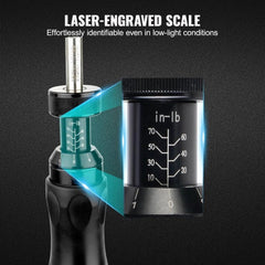 Adjustable Torque Screwdriver 1/4" Range 1.1-7.9 N·m w/ 0.1 N·m Increment