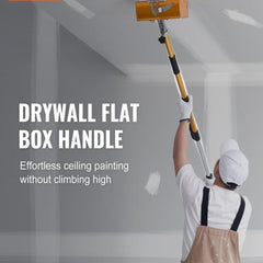 Drywall Flat Box Handle, 101.6-1950.7 cm, Anodized Aluminum Flat Finishing Extension Handle, 5-Section Length Adjustable, Non-slip Grip and 360° Painting for Plasterboard, Wallboard, Sheetrock