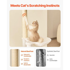 Large Cat Tree Tall Cat Tower Multi-level Condo Play House for Indoor Cat