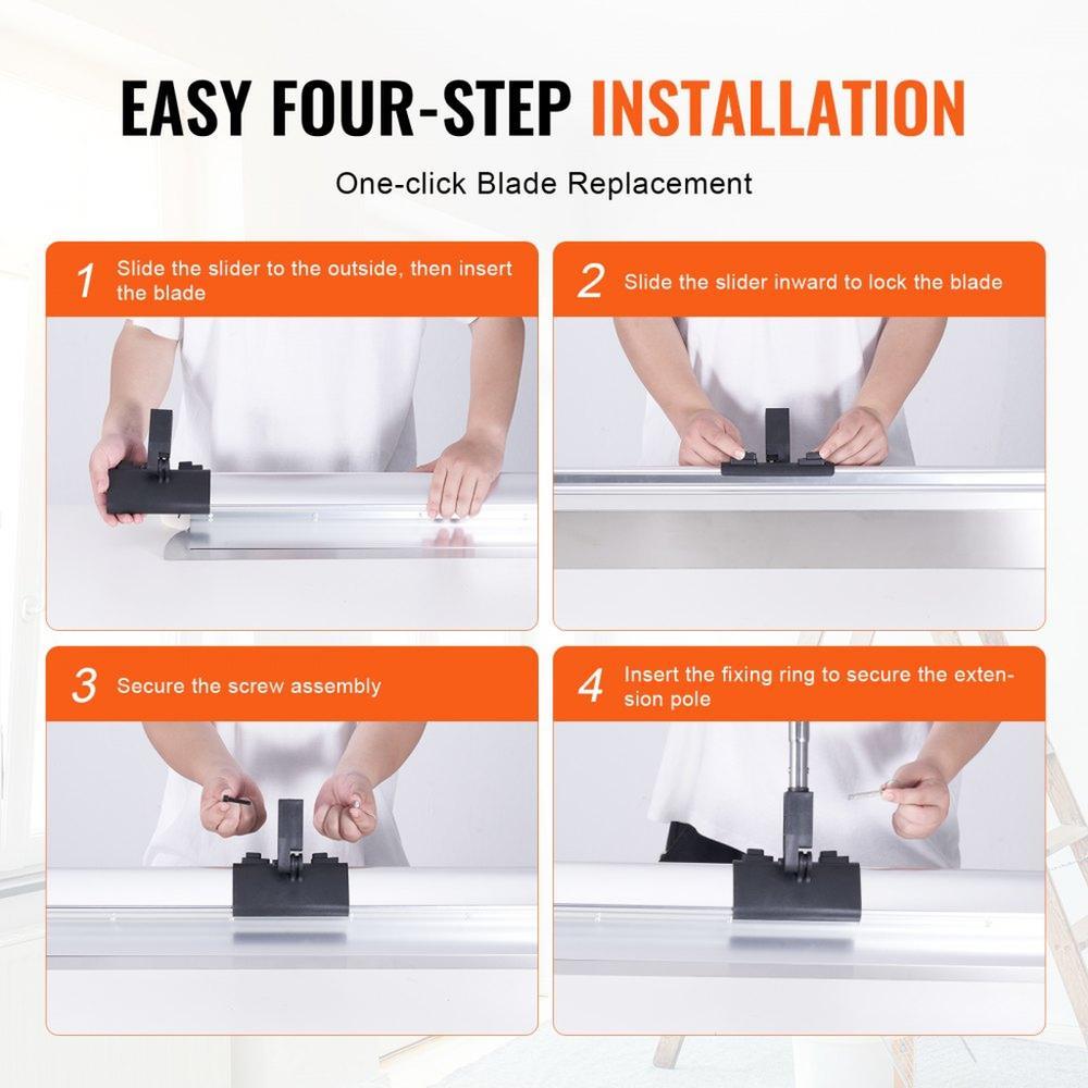 Drywall Skimming Blade,48 inch Smoothing Knife,  Stainless Steel Blade & Aluminum Alloy Body Professional Skim Coat Tools For Drywall, Wipe/Drywall Knife, for Gyprock/WallBoard/Plasterboard
