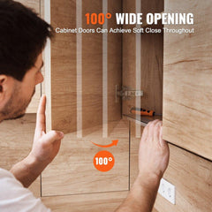 Cabinet Door Hinges 50 Packs Full Overlay Soft Close for Framed/Frameless