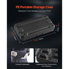 XZN Triple Square Spline Bit Socket Set 10-Piece M4-M18 Cr-V Steel Storage Case