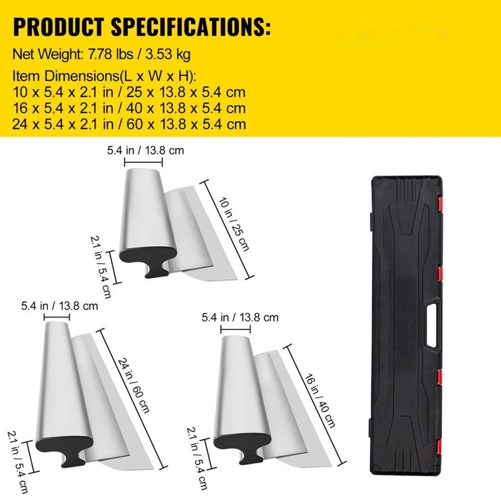 Drywall Skimming Blade Putty Knife Combo 25.4/40.6/61 cm Finishing Trowel Tool