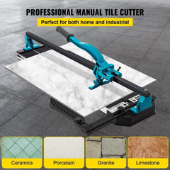Tile Cutter 1 m Cutting Tool w/ Laser Guide Single Rail Double Brackets