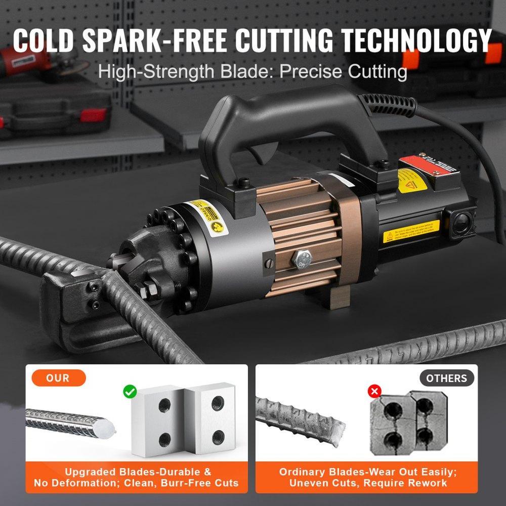 1500W Electric Hydraulic Rebar Cutter Cutting up to 7/8 Inch #7 4-22mm