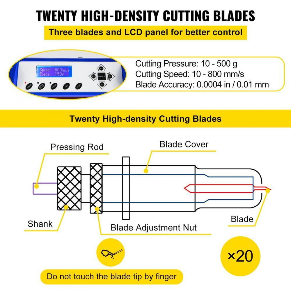 Vinyl Cutter 870mm Vinyl Cutter Machine Maximum Paper Feed 34inch Vinyl Plotter Cutter Machine with Sturdy Floor Stand Adjustable Force and Speed for Sign Making Vinyl Plotter