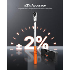 Adjustable Click Torque Wrench 1/2Inch Drive 20-160 lbf-ft/27.1-216.8 N.m