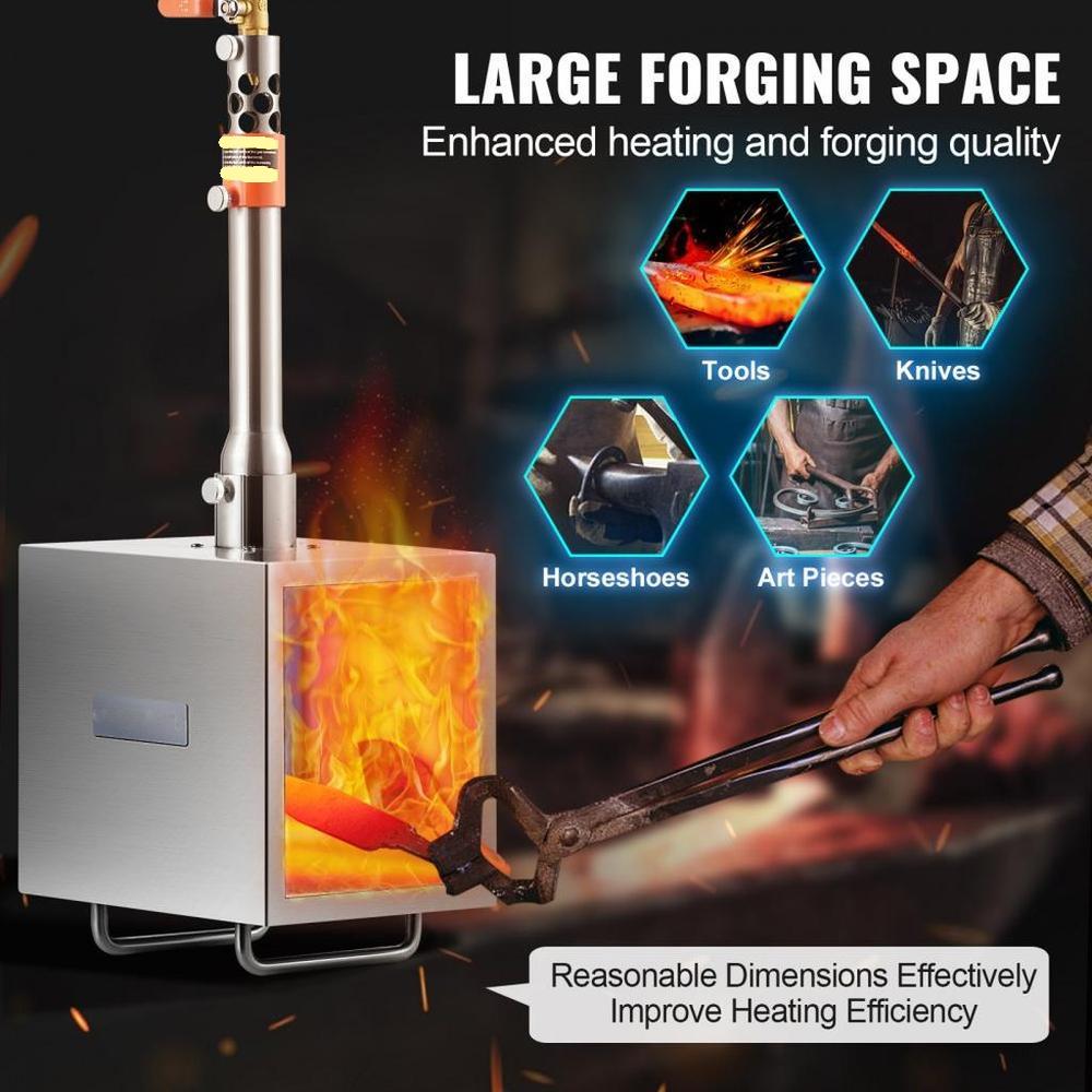 Portable Propane Forge 1 Burner Farrier Forge 2600℉ Knife Metal Square