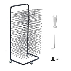 Art Drying Rack 25 Removable Shelves Paint Drying Rack With Wheels Black