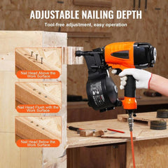 CN65 Coil Siding Nailer 1-1/4" to 2-1/2" 15 Degree Pneumatic Nail Gun