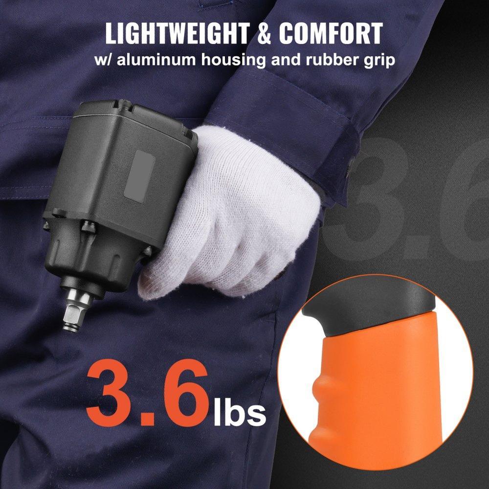 Air Impact Wrench 3/8" Square Drive 690ft-lbs Nut-busting Torque 90-120PSI